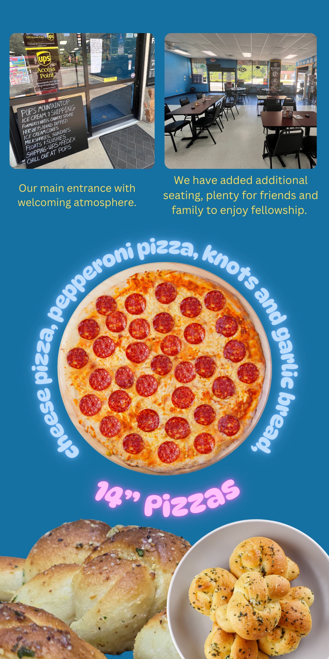 Pops Mountaintop Ice Cream and Shipping | FedEx and UPS Drop Off