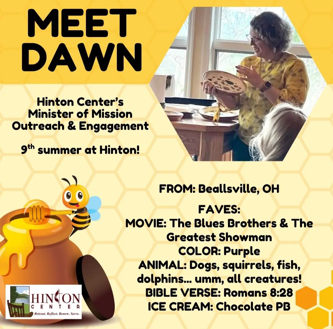 <p>Introducing...our 2025 summer staff team! This will be our Minister of Mission Outreach and Engagement's 9th summer at Hinton. Dawn is looking forward to the fun and fellowship with staff and participants and can't wait for all the shenanigans and staff/camper water drops on Thursdays! We're excited for summer missions and know it's going to BE awesome!&nbsp;</p><p>#hinton2025 #safeandhealthyhousing</p>