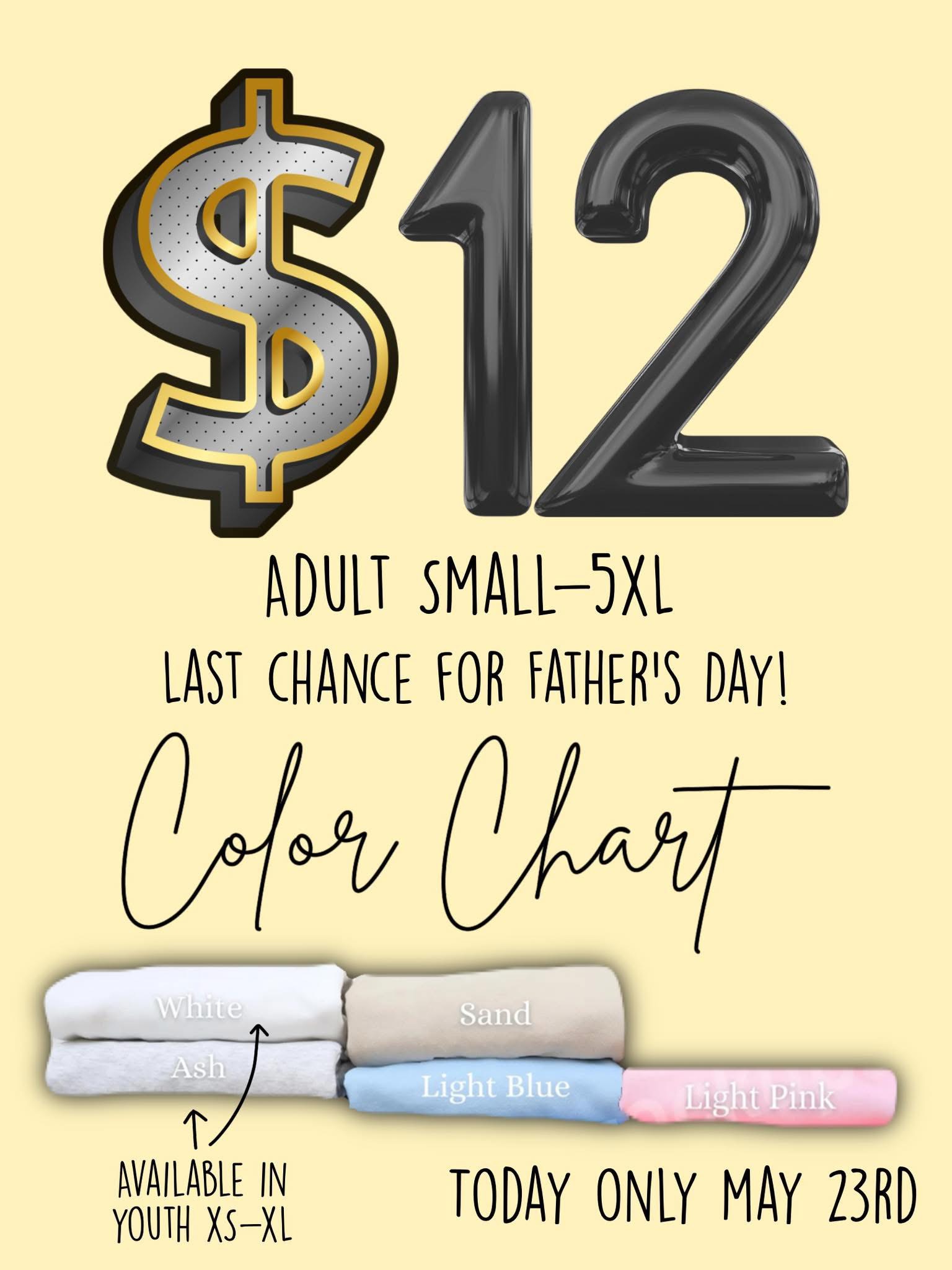 <p>Todays special!</p><p>Ps. This is the last chance to order anything for Father’s Day!!❤️<br>Today only!</p><p>Payment due at time of order!</p>