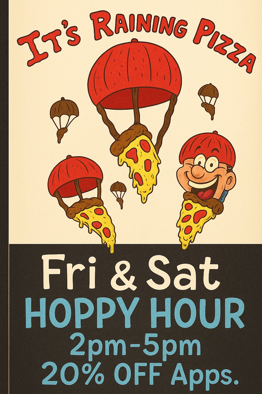 <p>Hoppy Hour, Magic, Music, and Family Moments</p><p>The skies over Andrews can’t decide if it’s beach weather or monsoon season. ☀️🌧️ One minute it’s bright and breezy, the next it’s muttering thunder under its breath. But while the forecast flips a coin, one thing stays steady—Hoppy Hour at Hoppy Trout Brewing Company!</p><p>🔥 From 2 to 5 PM, enjoy 20% off all our brick oven apps, including:</p><ul><li>Jalapeño poppers, roasted low and slow for that perfect bite</li><li>A split-top pretzel paired with real beer cheese (yes, the kind that earns your trust and never lets go)</li></ul><p>🎩 TOMORROW (Saturday) from 12 to 3 PM, magician Nathan from America’s Got Talent will be making his way table to table. Prepare to be amazed—and maybe lose your dessert in the most delightful way.</p><p>🎶 Then from 5 to 8 PM, Old Souls takes the stage. One of the most talked-about bands in the region, they deliver the kind of sound that sticks with you long after the music stops.</p><p>As for Kam and me, we’re soaking up some family time—celebrating our granddaughter’s 2nd birthday with all three of our kids in town. 💕 But the Hoppy Trout team is here and ready to serve, just like always.</p><p>🚧 And yes—The Blue Stage is moving right along! Swing by, take a peek, and watch as we build something new for our community. Better pizza might just bring better weather… and either way, we’re testing the theory.</p><p>Come hungry. Come curious. We’ll see you soon—rain or shine.</p><p>— The Hoppy Trout Family</p>